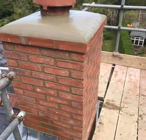 Chimney being repaired in Ashbourne