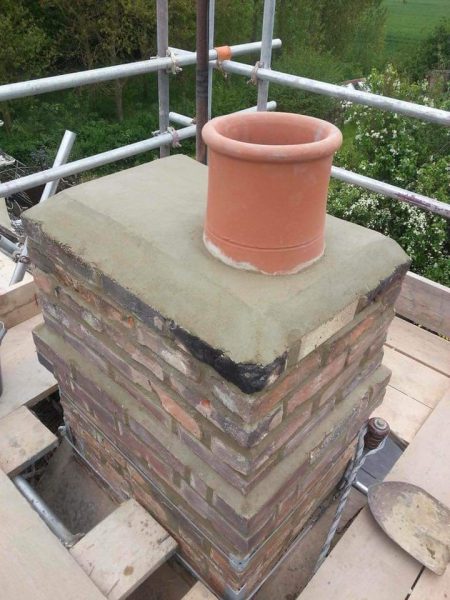 Chimney being repaired in Batterstown