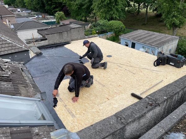 Roof being repaired in Mosney